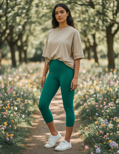 Pine Capri Yoga Leggings capri yoga leggings