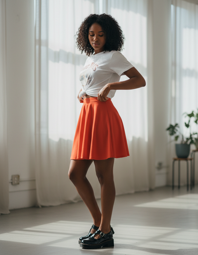 Blood Orange Skater Skirt skater skirt