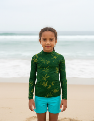 Runway Emerald Mizu Kids Rash Guard Kids Rash Guard — Dripper