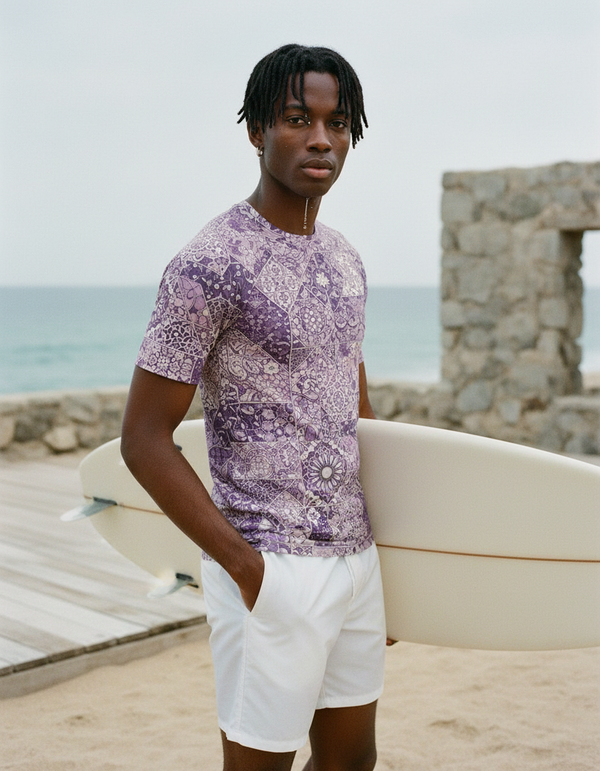 Men's Moroccan Tile Rash Guard