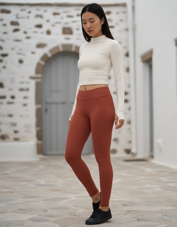 Burnt Sienna Leggings Women's Leggings — Dripper