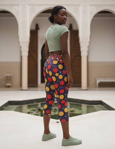 Amaranth Mosaic Capri Yoga Leggings capri yoga leggings