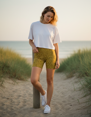 Women's Complex Color Patterns Short Shorts