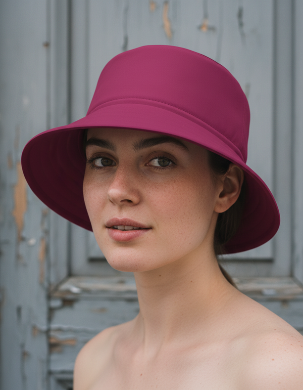 Bucket Hat in Burgundy