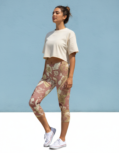 Dusty Rose Mizuki Capri Leggings capri leggings