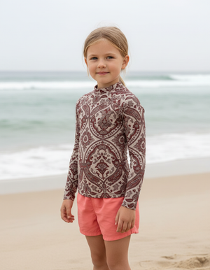 Kids Amaranth Sari kids rashguards