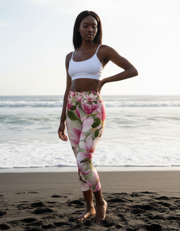 Blossom Capri Yoga Leggings Capri Yoga Leggings — Dripper