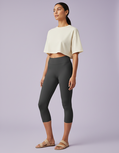 Graphite Capri Yoga Leggings capri yoga leggings
