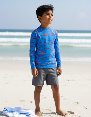 Kids Lava Falls Aqua kids rashguards
