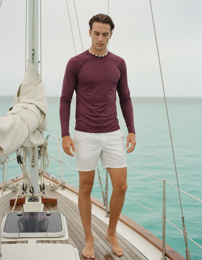 Men's Plum rash guard
