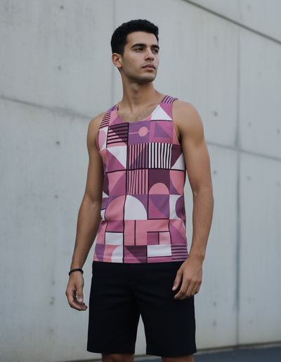 Men's Dusty Rose Futurist Tank Top tank top