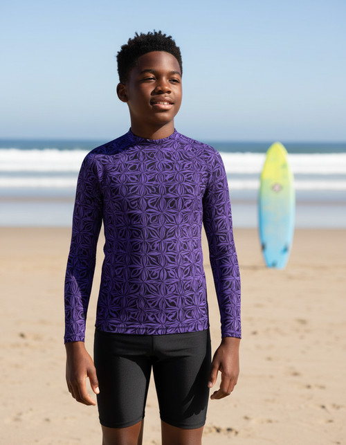 Rhodonite Chord Youth Rash Guard Youth Rash Guard — Dripper