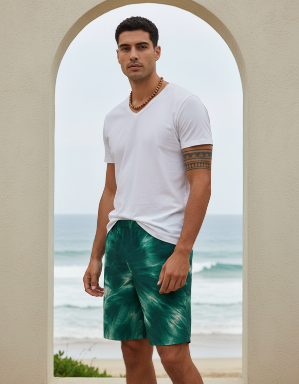 Men's Ice-Dye Swim Trunks