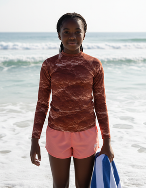 Coral Eclipse Youth Rash Guard Youth Rash Guard — Dripper