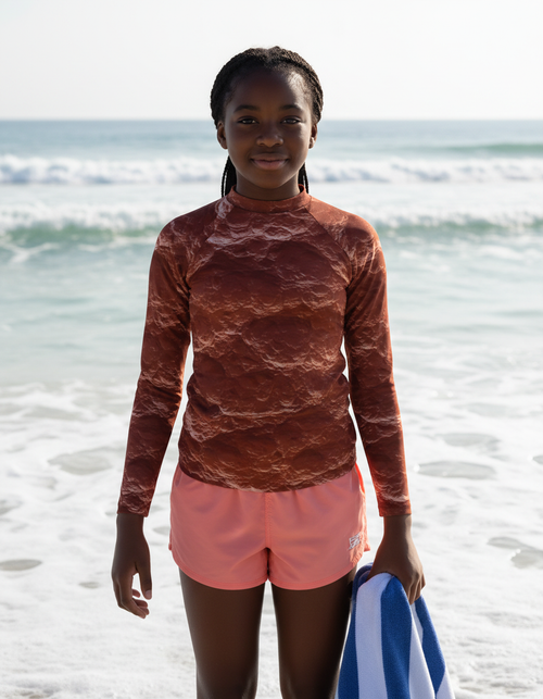Coral Eclipse Youth Rash Guard Youth Rash Guard — Dripper