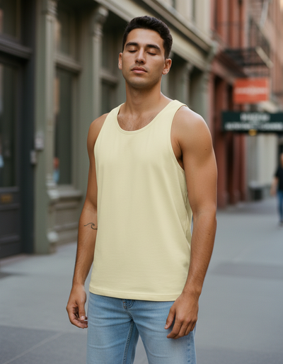 Men's Cream Tank Top tank top
