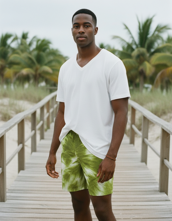 Men's Ice-Dye Swim Trunks