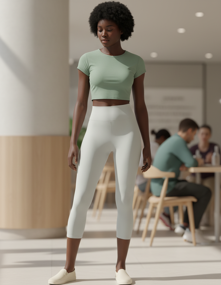 Dove Leggings Capri Yoga Leggings — Dripper