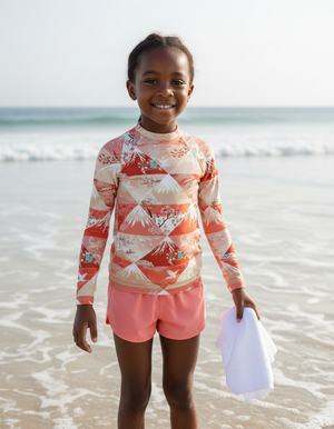 Kids Coral Zenith kids rashguards