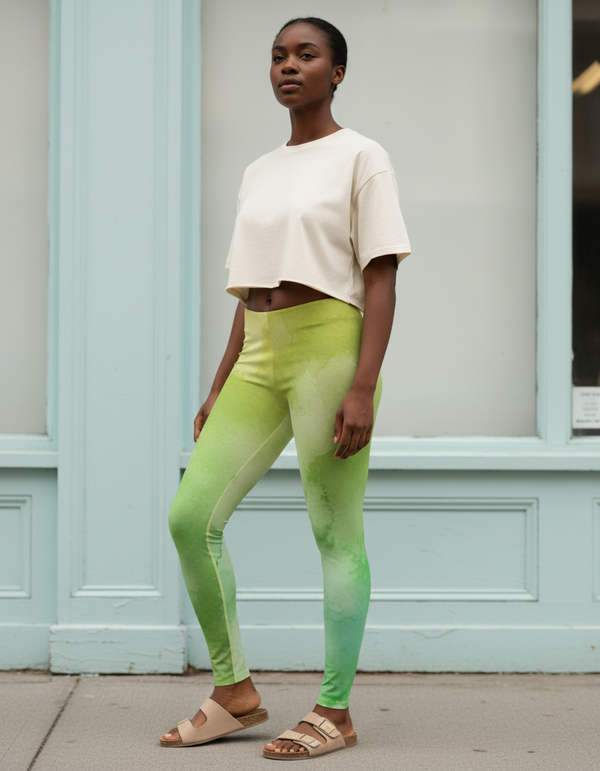 Leggings in Runway Chartreuse Mosaic
