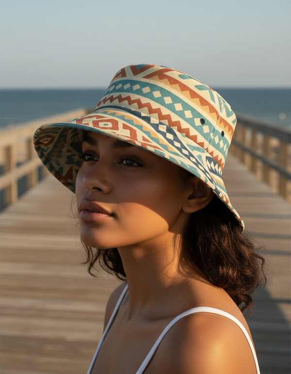 Geometric Flair Estilo Bucket Hat