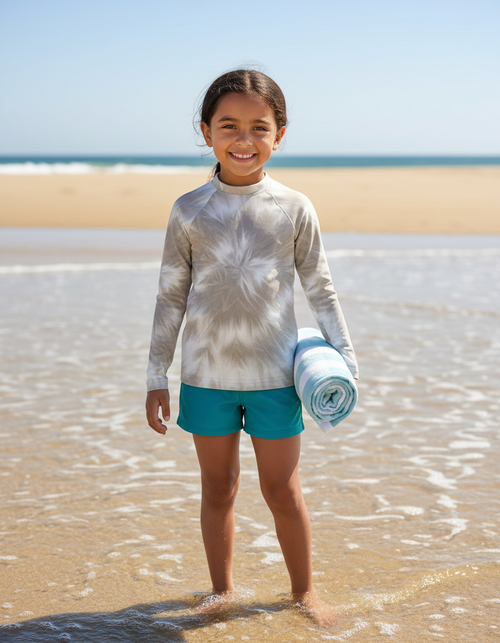 Kids White Onyx Glacier kids rashguards