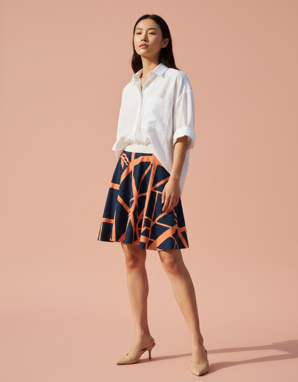 Serene Escape Oasis Skater Skirt