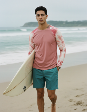 Men's Tea Rose Nebula men's short-sleeve rashguards