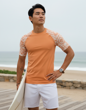 Men's Muskmelon men's short-sleeve rashguards