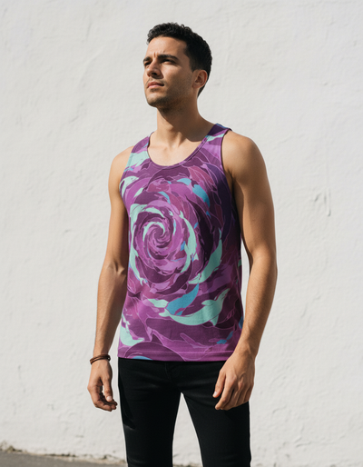 Men's Electric Fuchsia Aqua Tank Top tank top