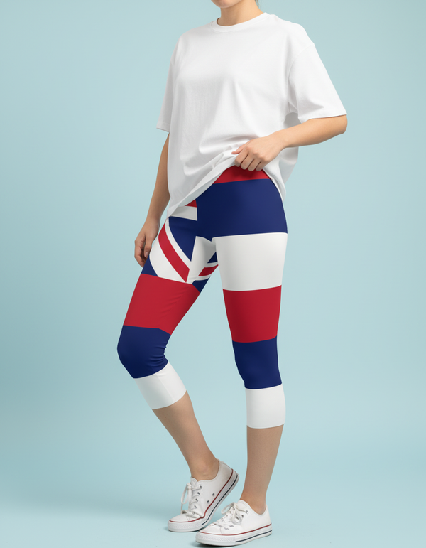 Aloha Capri Leggings Capri Leggings — Dripper