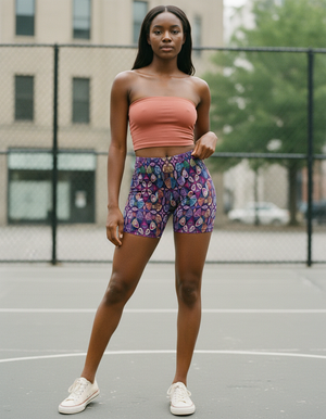 Women's Complex Color Patterns Short Shorts