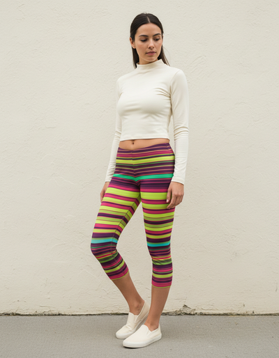 Lime Eclipse Capri Leggings capri leggings