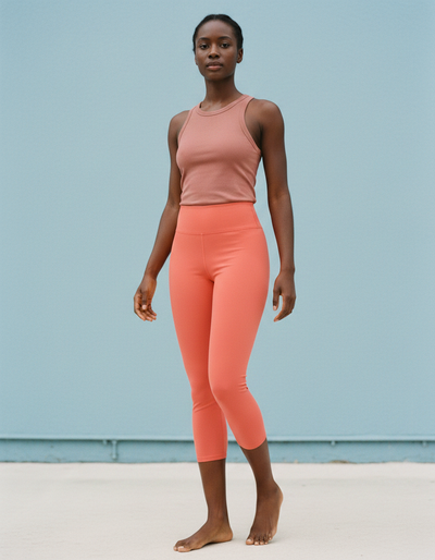 Living Coral Capri Yoga Leggings capri yoga leggings