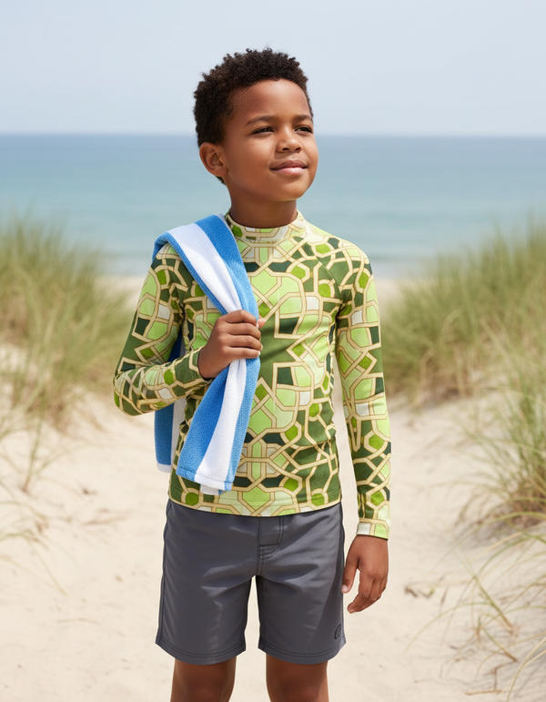 Kids Alhambra Patterns Rash Guard