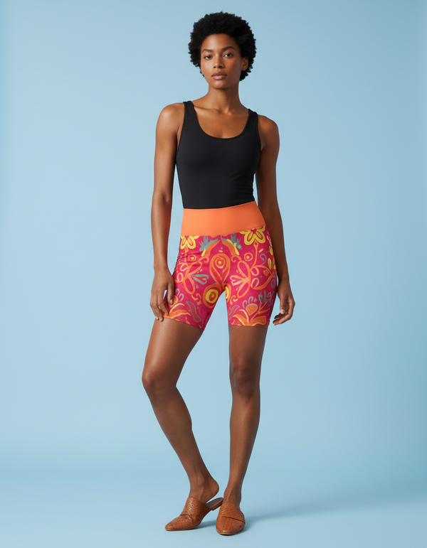 Vivid Dreams Yoga Shorts