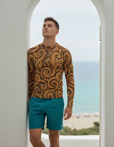 Men's Amber Haze Spectrum rash guard