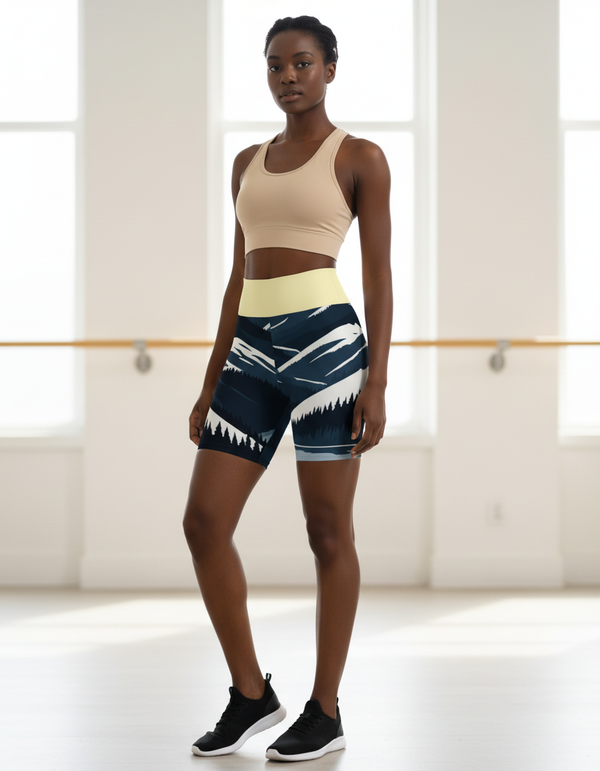 Yoga Shorts in Celestial