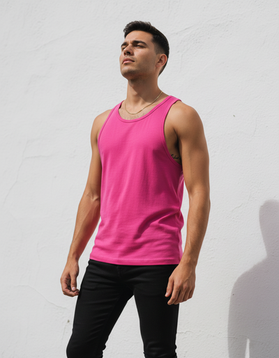 Men's Electric Fuchsia Tank Top tank top
