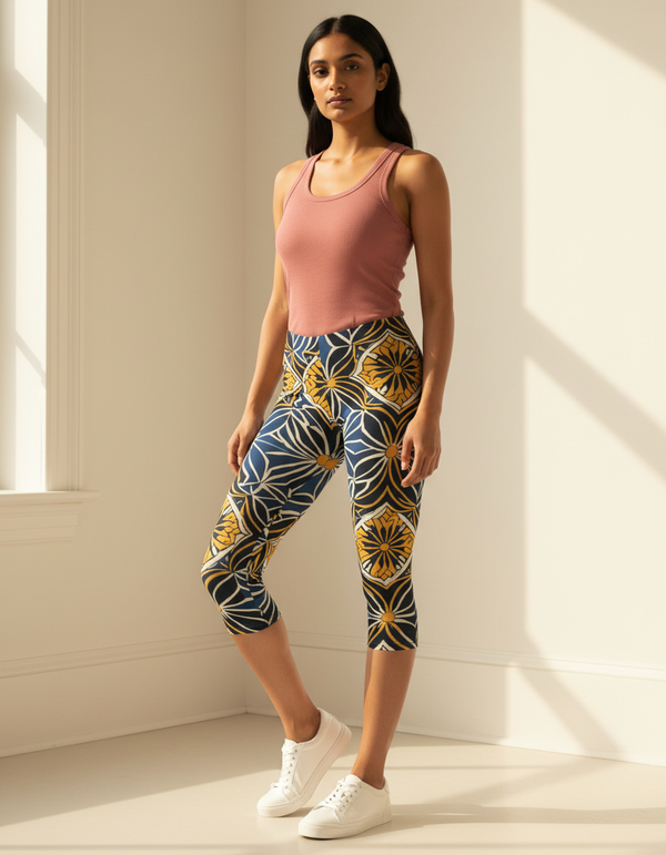 Kaleido Capri Leggings Capri Leggings — Dripper