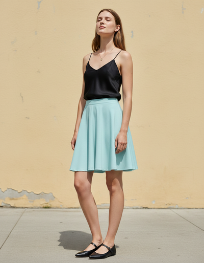 Powder Blue Skater Skirt skater skirt