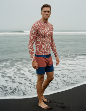 Men's Coral men's short-sleeve rashguards