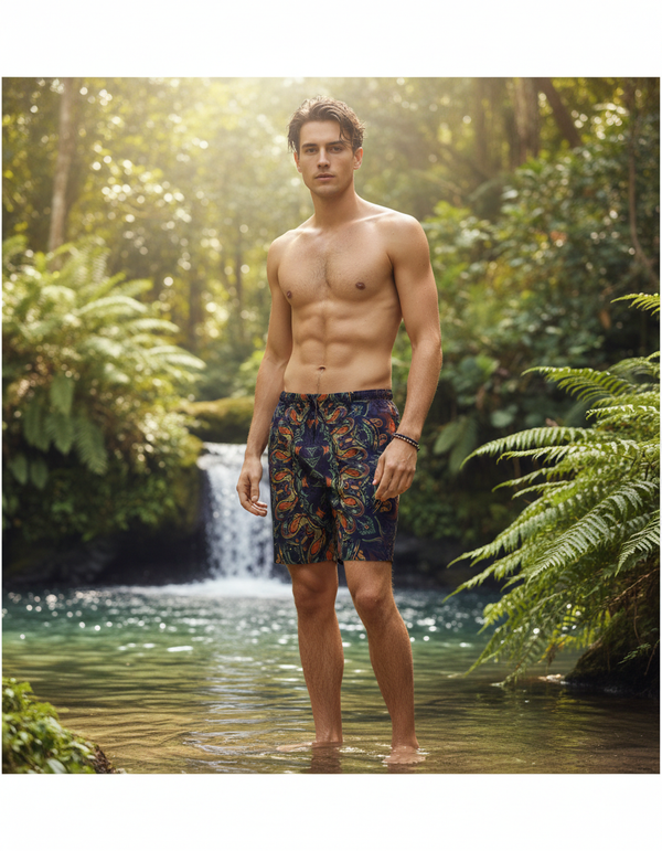 Boho Collection men's swim trunks