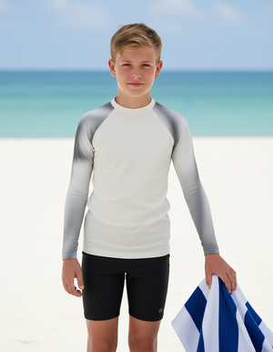 White Onyx Chroma Youth Rash Guard Youth Rash Guard — Dripper
