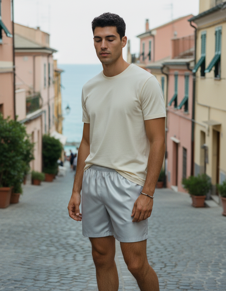 Silver Men's Swim Trunks Men's Swim Trunks — Dripper