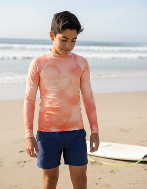 Youth Coral Mosaic youth rashguards