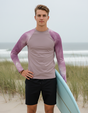 Men's Burnished Lilac Frost men's short-sleeve rashguards