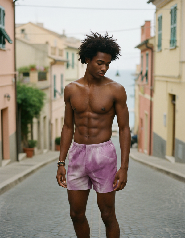 Men's Ice-Dye Swim Trunks