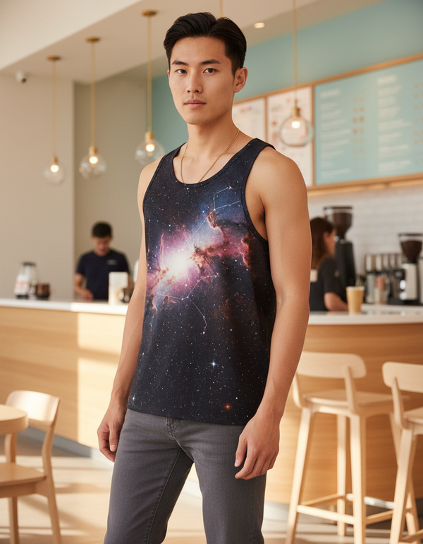 Celestial Drift Nebula Tank Top