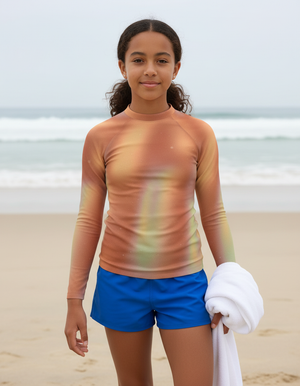 Burnt Sienna Chroma Youth Rash Guard Youth Rash Guard — Dripper